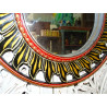 Hand painted relief mirror 45 cm in diameter - 8