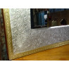 Rectangular silver mirror with 3 locations for photos 120x60 cm