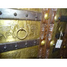 Old cabinet doors decorated with elephant motifs brass plates