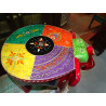 Stool with red and multicolored elephant 50x34x 36 cm high
