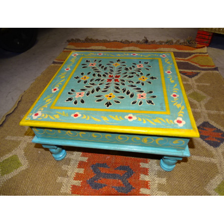 Table à coussin bazot 38x38cm bleue