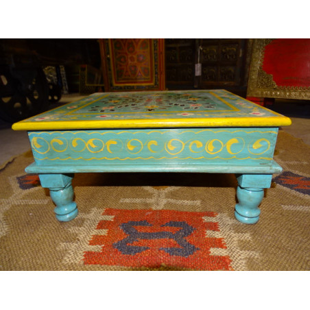 Table à coussin bazot 38x38cm bleue