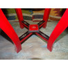 Small red and black pedestal table 1 drawer (45 cm high)