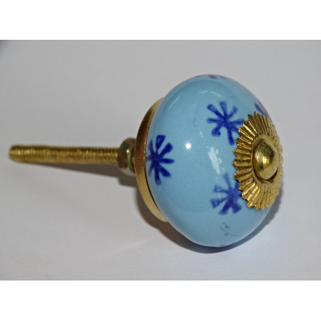 Drawer knobs with sky blue and ultramarine blue star
