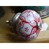 Porcelain drawer handle red star anise