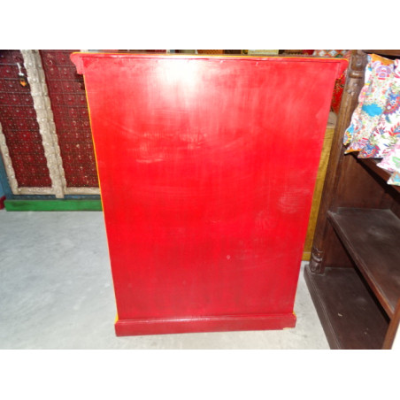 cabinet low doors bombées red losange