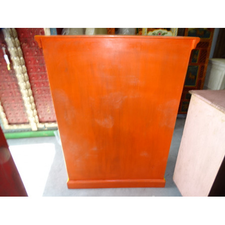 cabinet low doors bombées orange losange