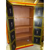 Grande armoire penderie de couleur noire avec fleurs - 100x60x200 cm