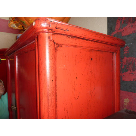 big cabinet lacquered red