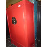 cabinet low red 2 drawers 2 doors