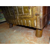 Low cabinet PITARA rimmed with beige steel 142x92 cm