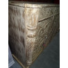 Fully carved sideboard with 3 doors and a clear patina