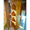 Clear patinated column bookcase with 4 arches 180 cm high