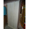 Sanded white arched carved wardrobe with solid doors 190 cm