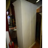 Grande armoire portes sculptée et patinée blanche 90x40x180 cm