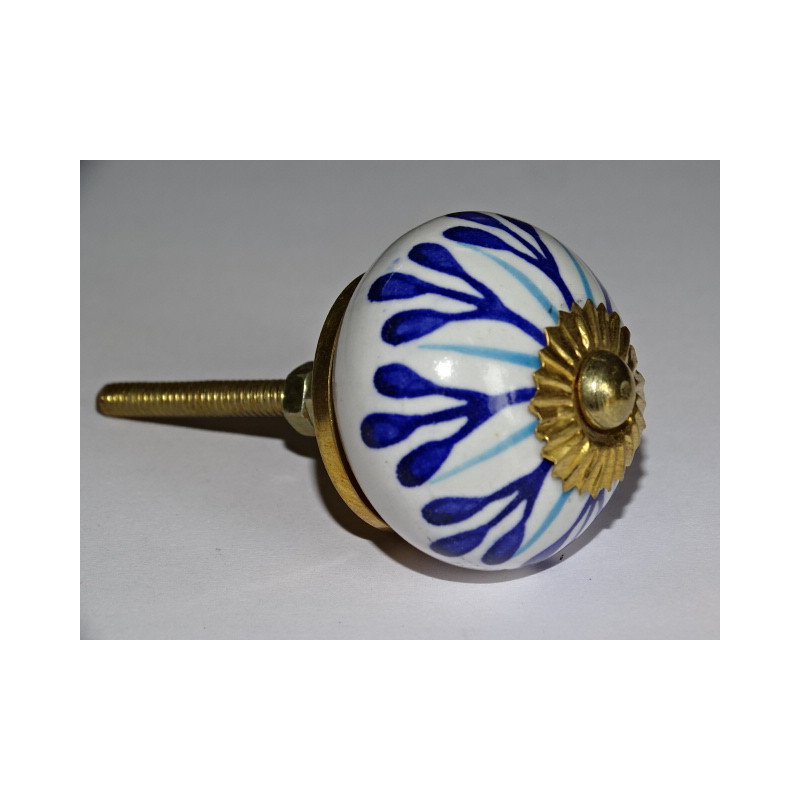 Drawer or door knobs with ultramarine blue stamens