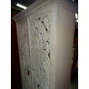 Armoire portes sculptées moucharabieh éléphant 90x40x180 cm