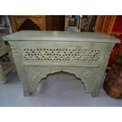 Indian low console carved...