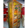 Wardrobe in recycled teak with alcove doors 90x40x180 cm