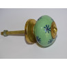 Spring green and ultramarine star drawer or door knobs