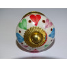 Drawer or door knobs with multicolored hearts