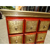 Occasional furniture 18 drawers in rosewood and brass