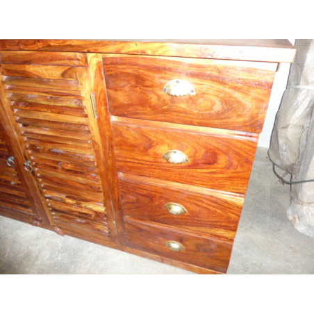 Buffet / basin rosewood door 5 drawers.