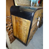 Industrial chest of six drawers and recycled teak