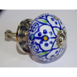 White furniture knobs with...
