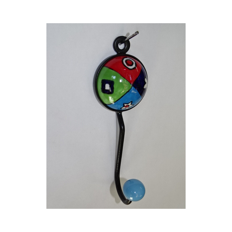 coat hook round ceramic 4 colors and signs