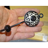 round coat hook with embossed black star