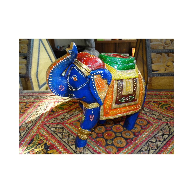 Elephant de cérémonie bleu - GM