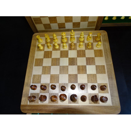 25 x 25 cm magnetic chess games with storage drawer