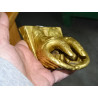 Hand of buddha business card holder - golden patina