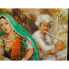 Prints on wood 50X40 cm - 2 women and flute player