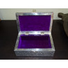 Grande boîte à bijoux avec éléphant et velour violet