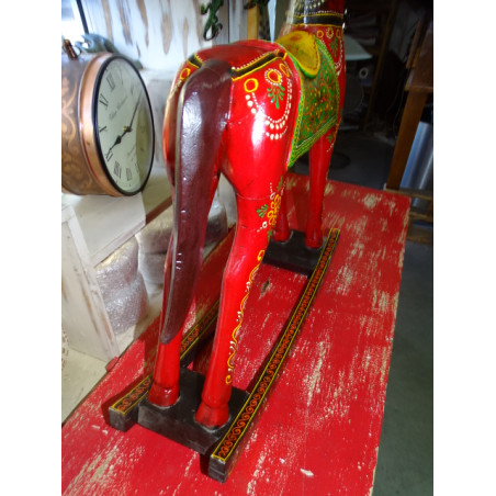 Large ceremonial rocking horse 60x72 cm - red