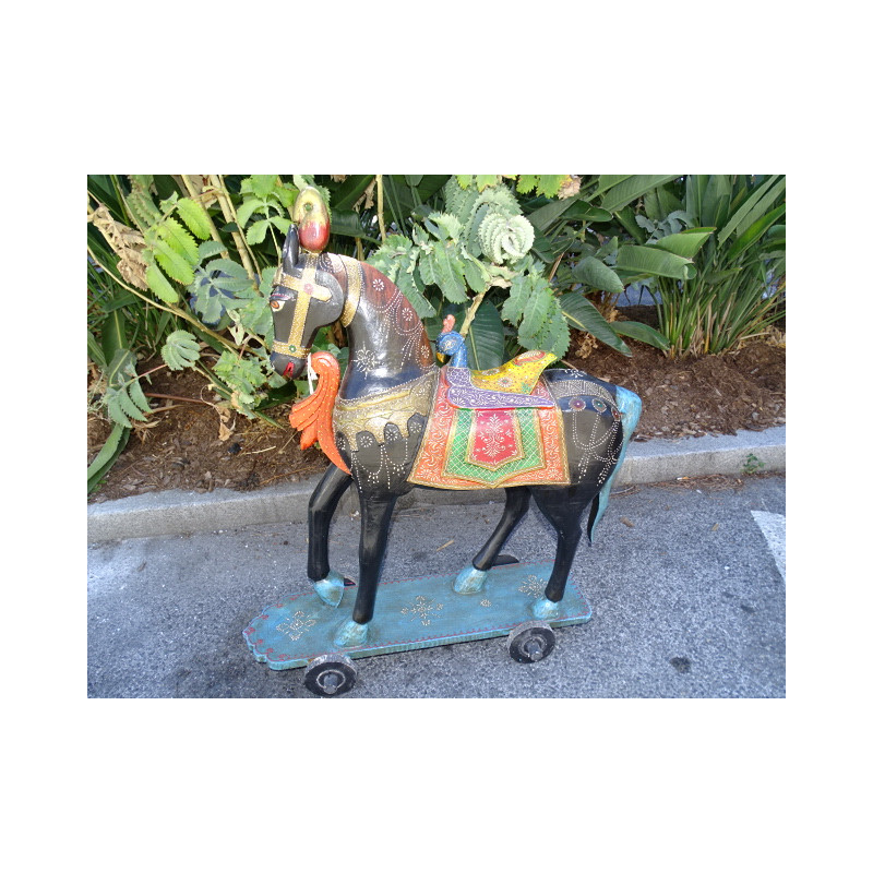 Grand ceremonial horse on wheels