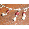 Bracelets de cheville perles rouges