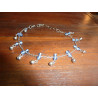 Bracelets de cheville double perles bleu turquoise