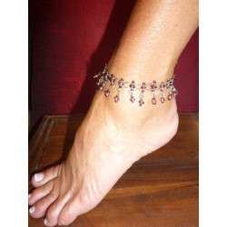 Anklets  beads blue purple...