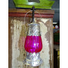 Lanterne de table photophore rose 22 cm