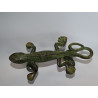 handle brass salamander green