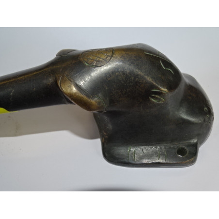 handle brass elephant Green  - 20 cm