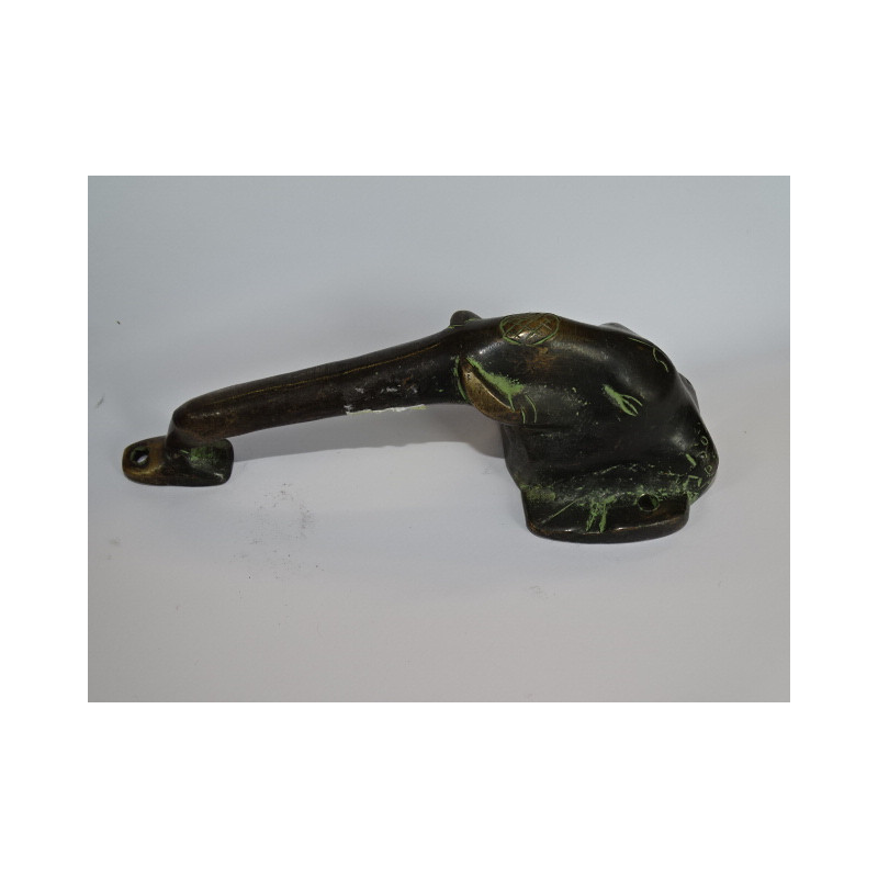 handle brass elephant Green   - 16 cm