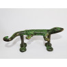 bronze handle shaped green salamander patina - right