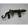 green and smooth patinated salamander bronze handle - left