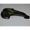 bronze handle with green patinated elephant trunk - 11 cm