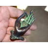 Black and green patinated Buddha bronze handle 9 cm