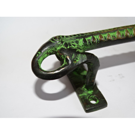 Bronze handle in the shape of a tribal elephant - 19 cm